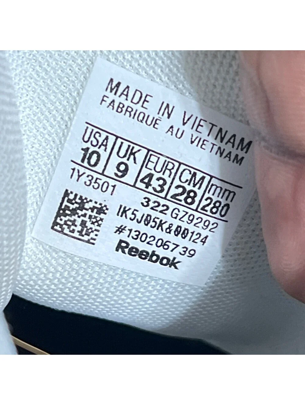 Reebok lace midsole